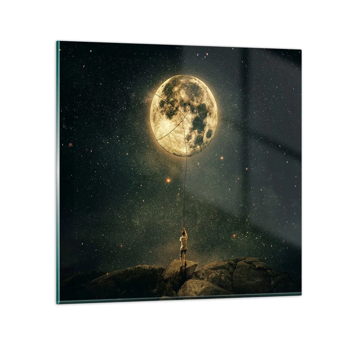 Impression sur verre - Image sur verre - Celui qui a volé la lune - 30x30 cm