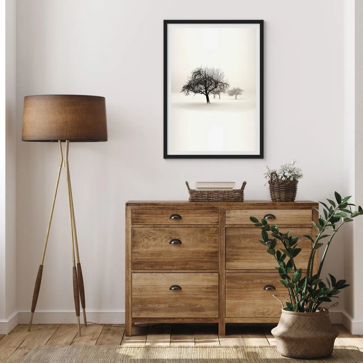 Affiche dans un cadre noir - Poster - Un rêve hivernal - 40x50 cm