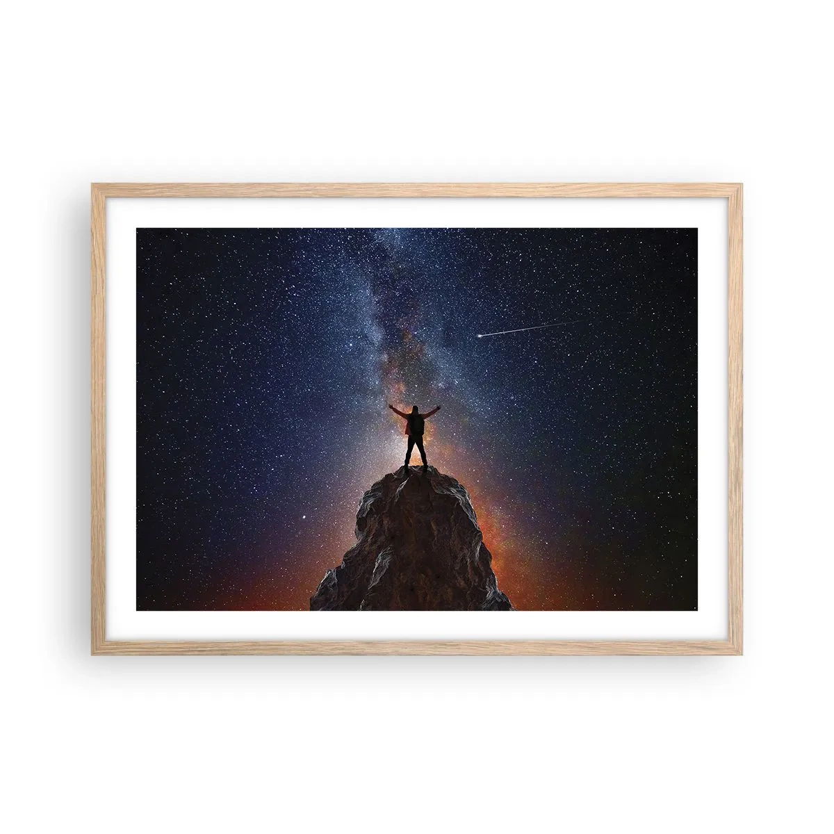 Affiche dans un chêne clair - Poster - Le force est avec moi! - 70x50 cm