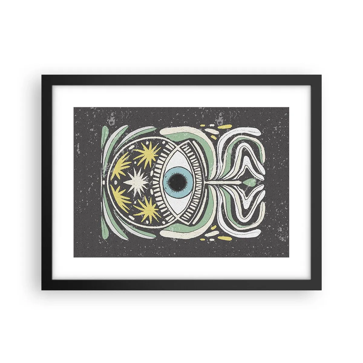 Affiche dans un cadre noir - Poster - Rituels tribaux - 40x30 cm