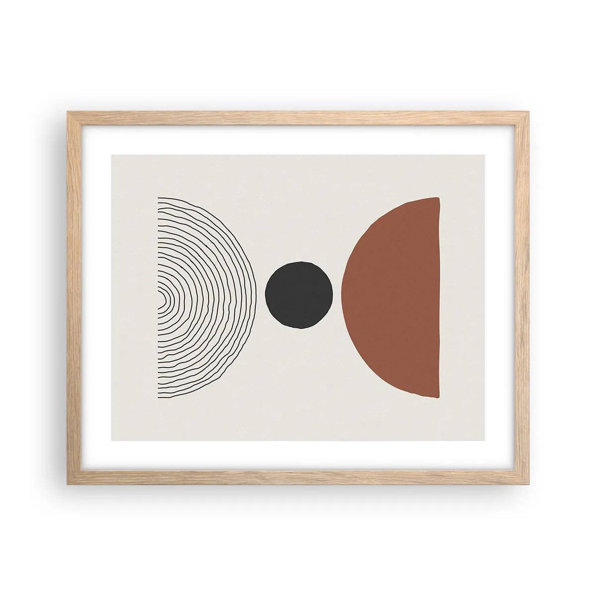 Affiche dans un chêne clair - Poster - Au centre de l'attention - 50x40 cm