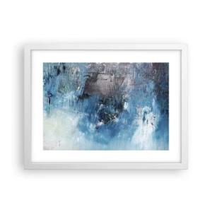 Affiche dans un cadre blanc - Poster - Rhapsodie en bleu - 40x30 cm