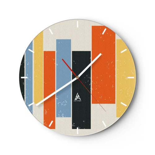 Horloge murale - Pendule murale - Notation musicale - 40x40 cm