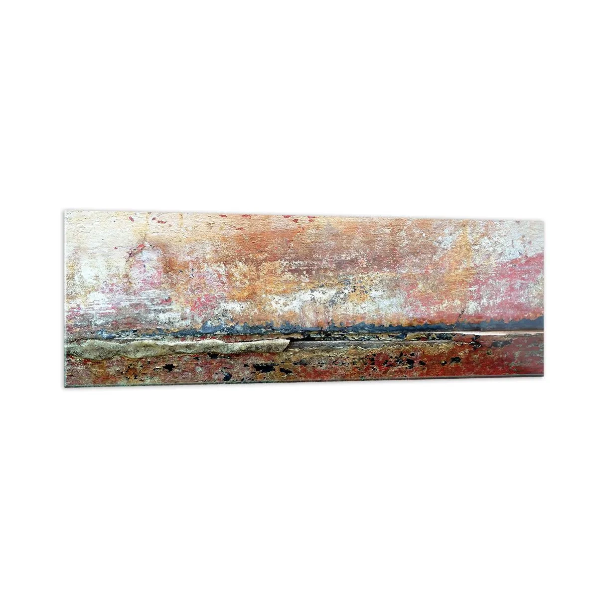 Impression sur verre - Image sur verre - Une composition abstraite inspirée de la mer et de la nature. - 160x50cm - C'est peut-être la mer - Décoration murale moderne pour le salon et la chambre ARTTOR