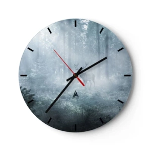 Horloge murale - Pendule murale - Visite matinale du domaine - 40x40 cm