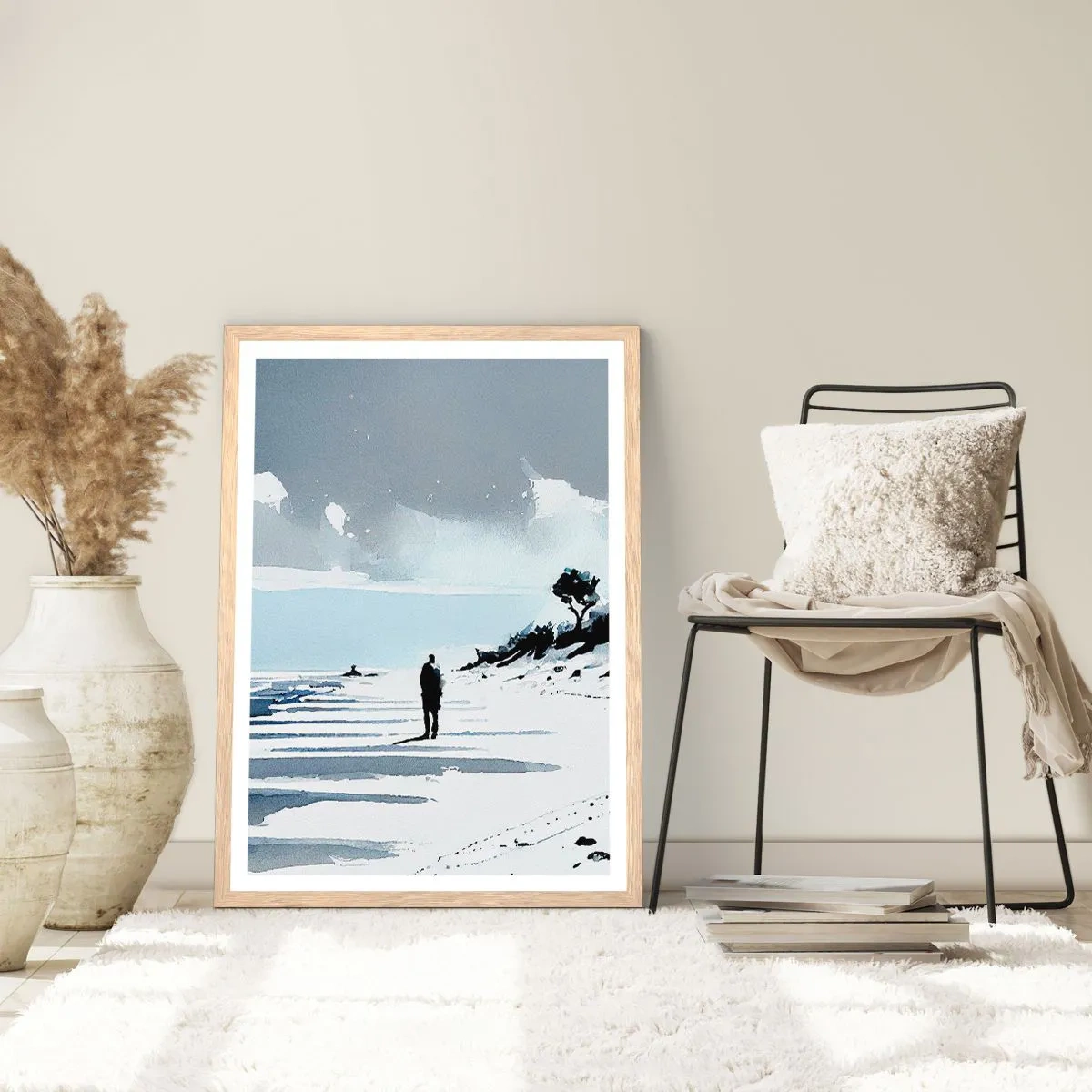 Affiche dans un chêne clair - Poster - Seul à seul - 61x91 cm