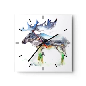 Horloge murale - Pendule murale - Le héros d'un conte d'hiver - 40x40 cm