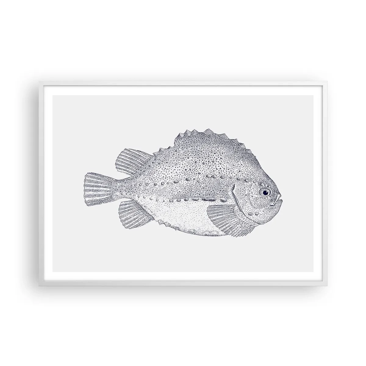 Affiche dans un cadre blanc - Poster - Pour l'album du naturaliste - 100x70 cm