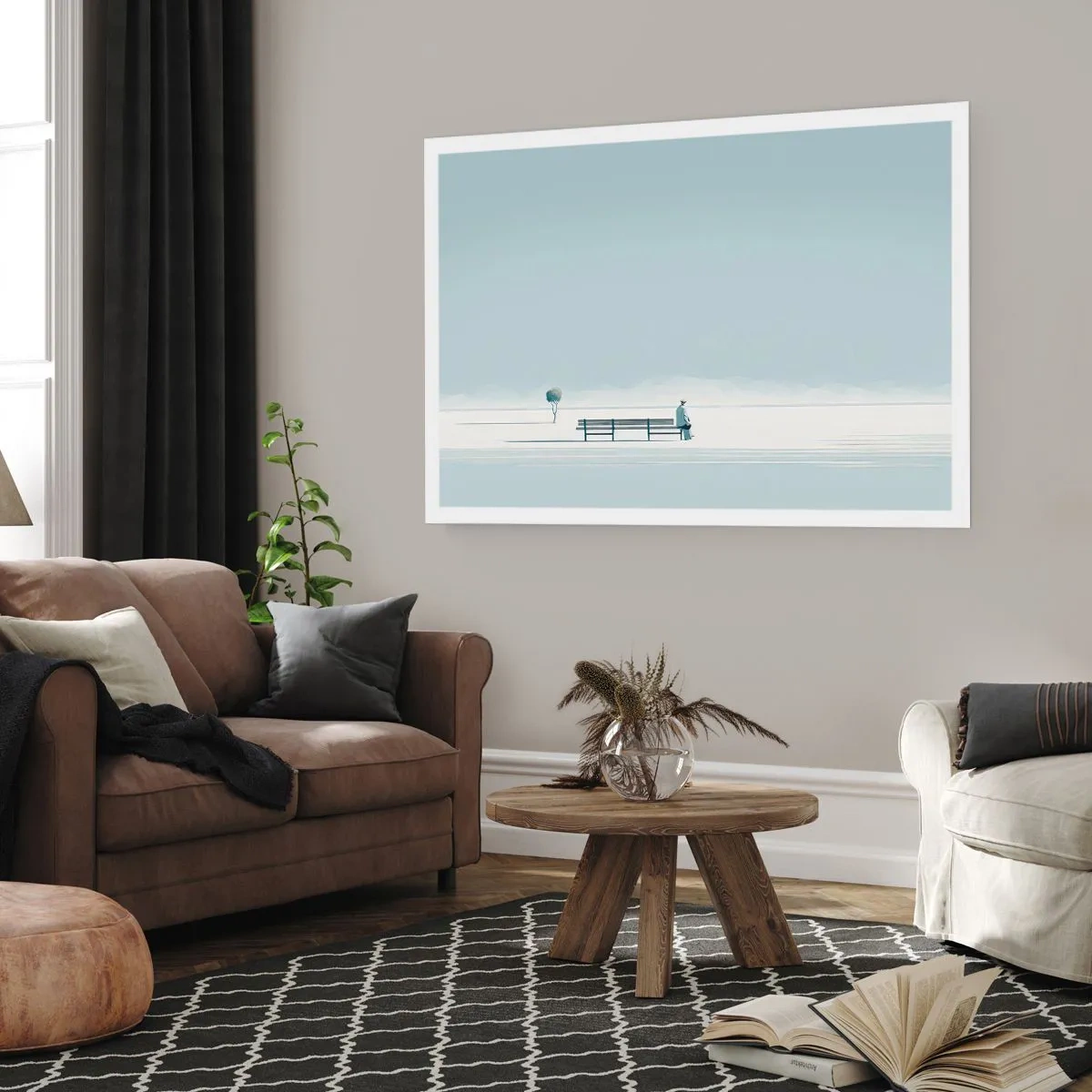 Affiche - Poster - Oui, j'attends. - 50x40 cm