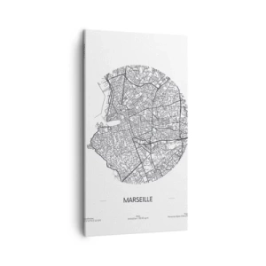 Impression sur toile - Image sur toile - Anatomie de Marseille - 45x80 cm