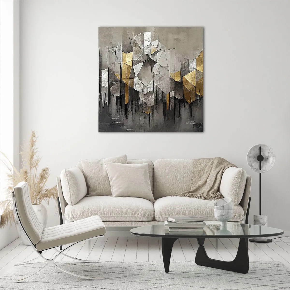 Impression sur verre - Image sur verre - Composition de glace et de lumière - 70x70 cm