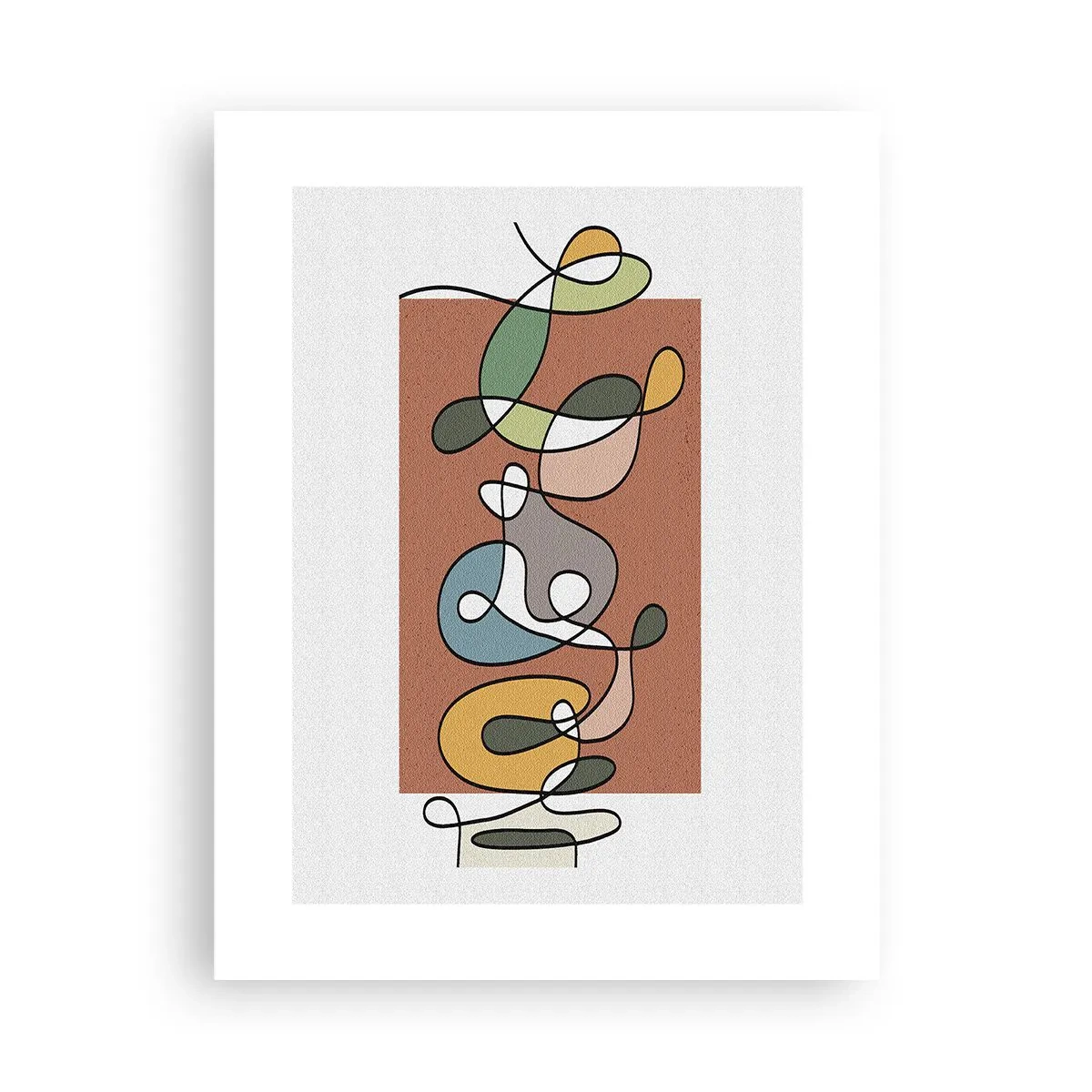 Affiche - Poster - Abstraction : danse colorée - 30x40 cm
