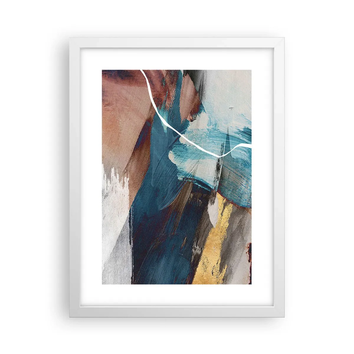 Affiche dans un cadre blanc - Poster - Avec panache et énergie - 30x40 cm