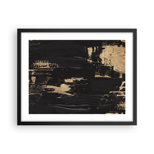 Affiche dans un cadre noir - Poster - Empreinte du toucher - 50x40 cm