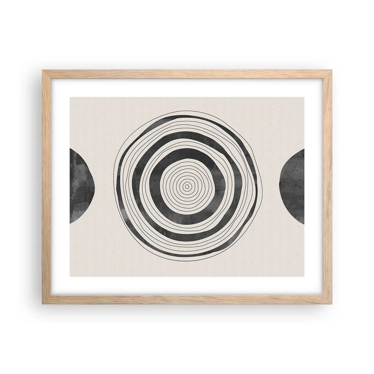 Affiche dans un chêne clair - Poster - Ce qui est important c'est ce qu'il y a entre les deux - 50x40 cm