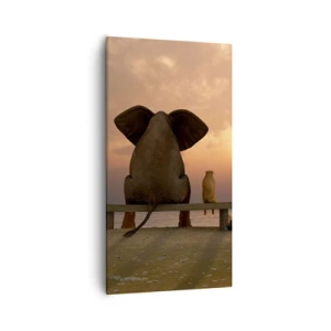 Impression sur toile - Image sur toile - C'est bon de garder le silence ensemble - 55x100 cm