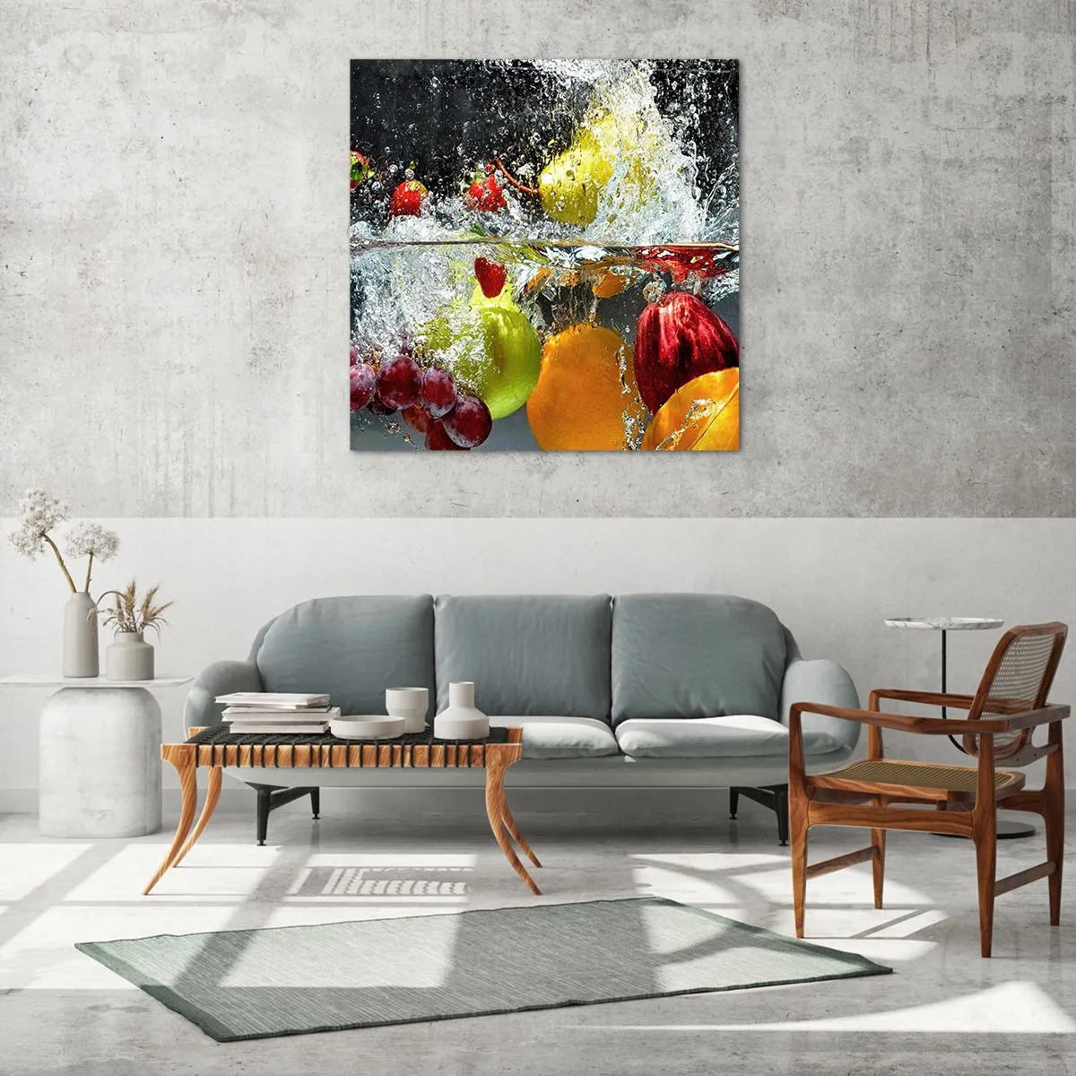 Impression sur verre - Image sur verre - Rafraîchissement fruité - 30x30 cm
