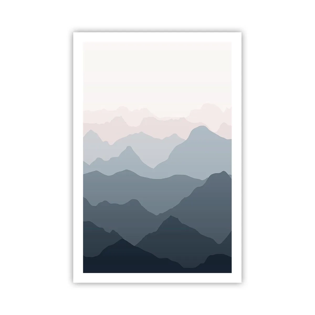 Affiche - Poster - Vagues de montagnes - 61x91 cm