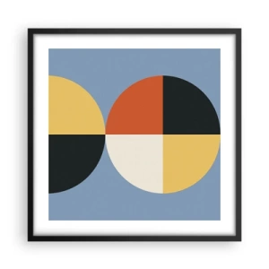 Affiche dans un cadre noir - Poster - Regarde et compte - 50x50 cm