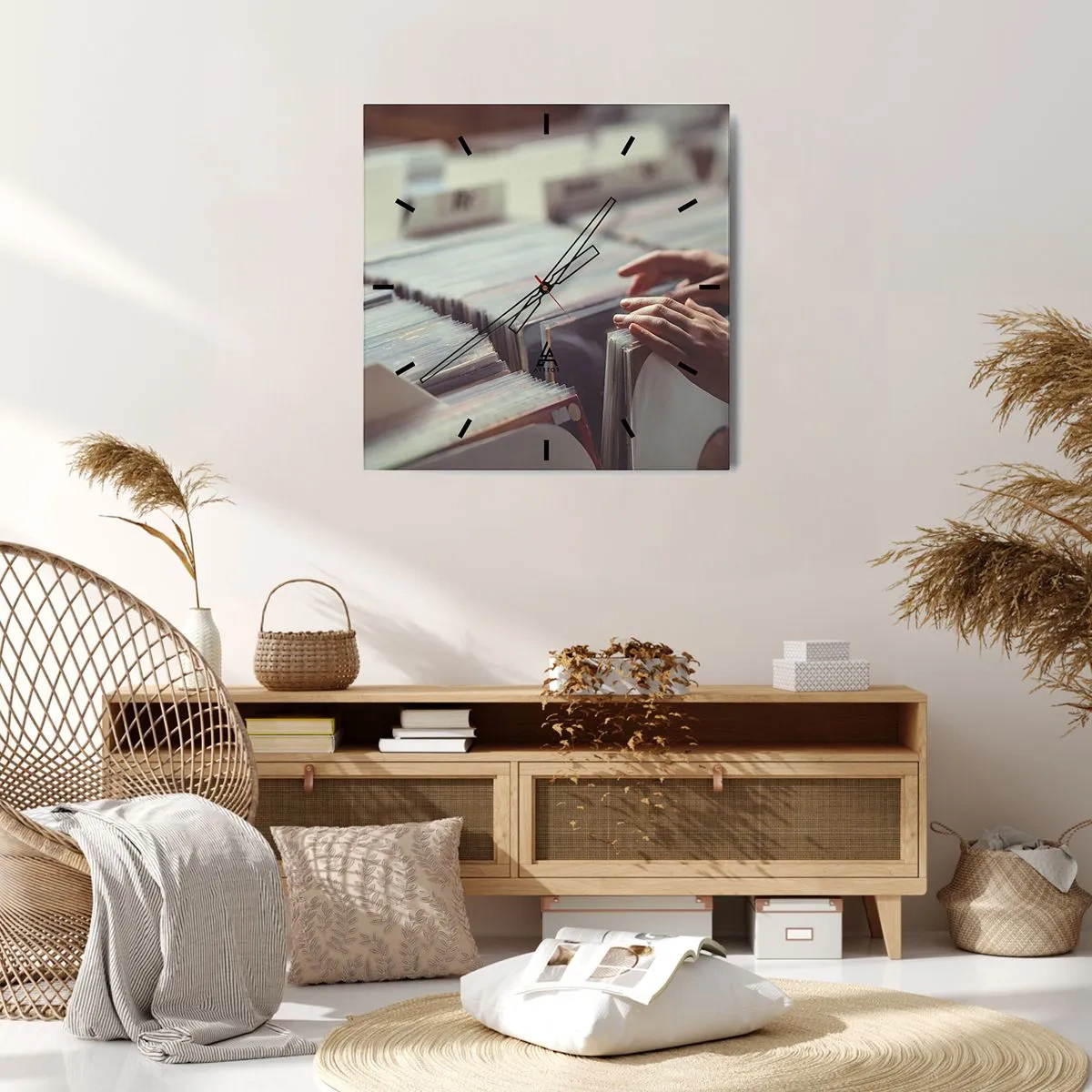 Horloge murale - Pendule murale - A la recherche d'émotions - 40x40 cm