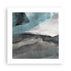 Affiche - Poster - Résumé : roches et glace - 40x40 cm