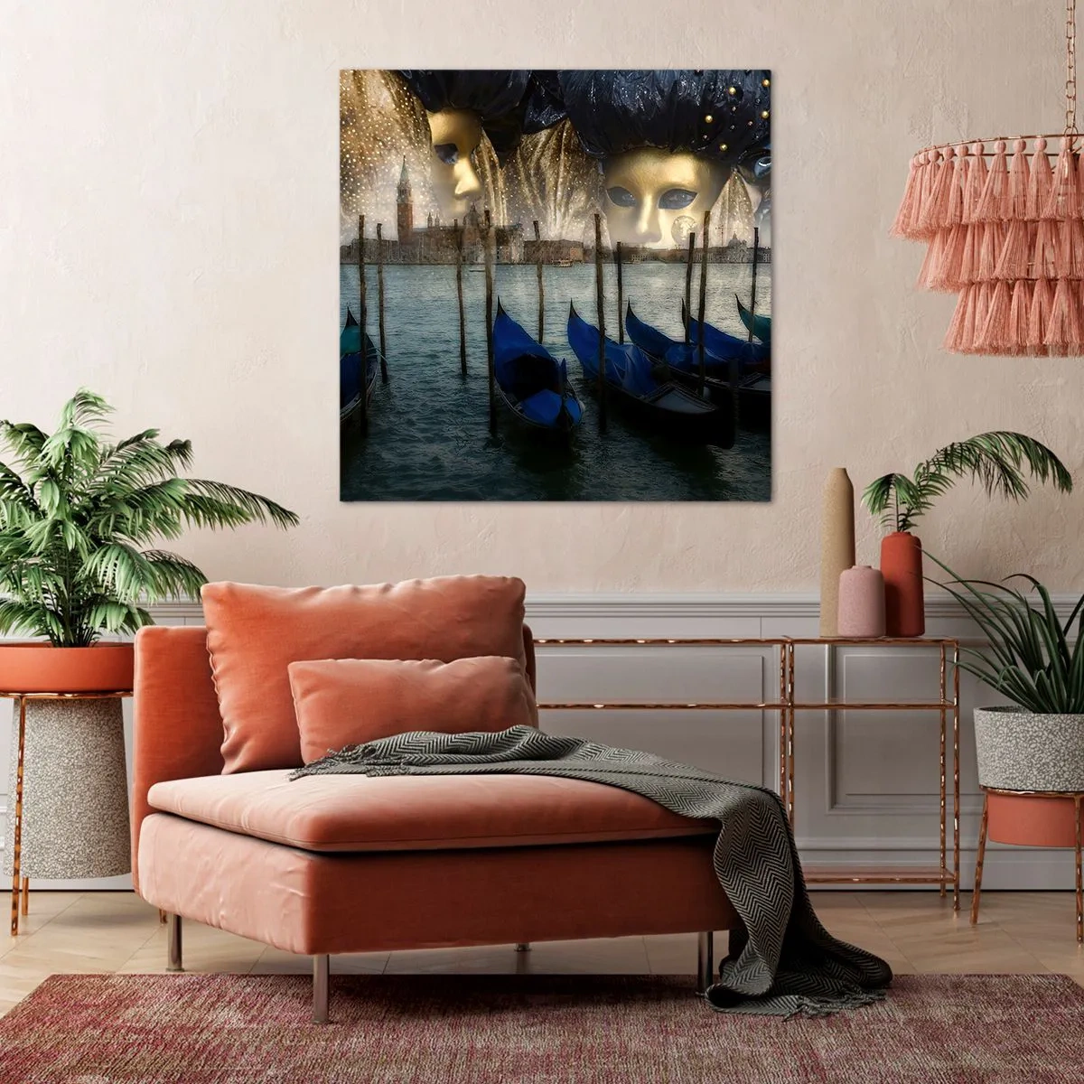 Impression sur toile - Image sur toile - Il est temps de commencer le carnaval - 30x30 cm