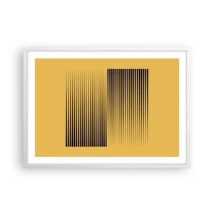 Affiche dans un cadre blanc - Poster - Cadre opposé - 70x50 cm