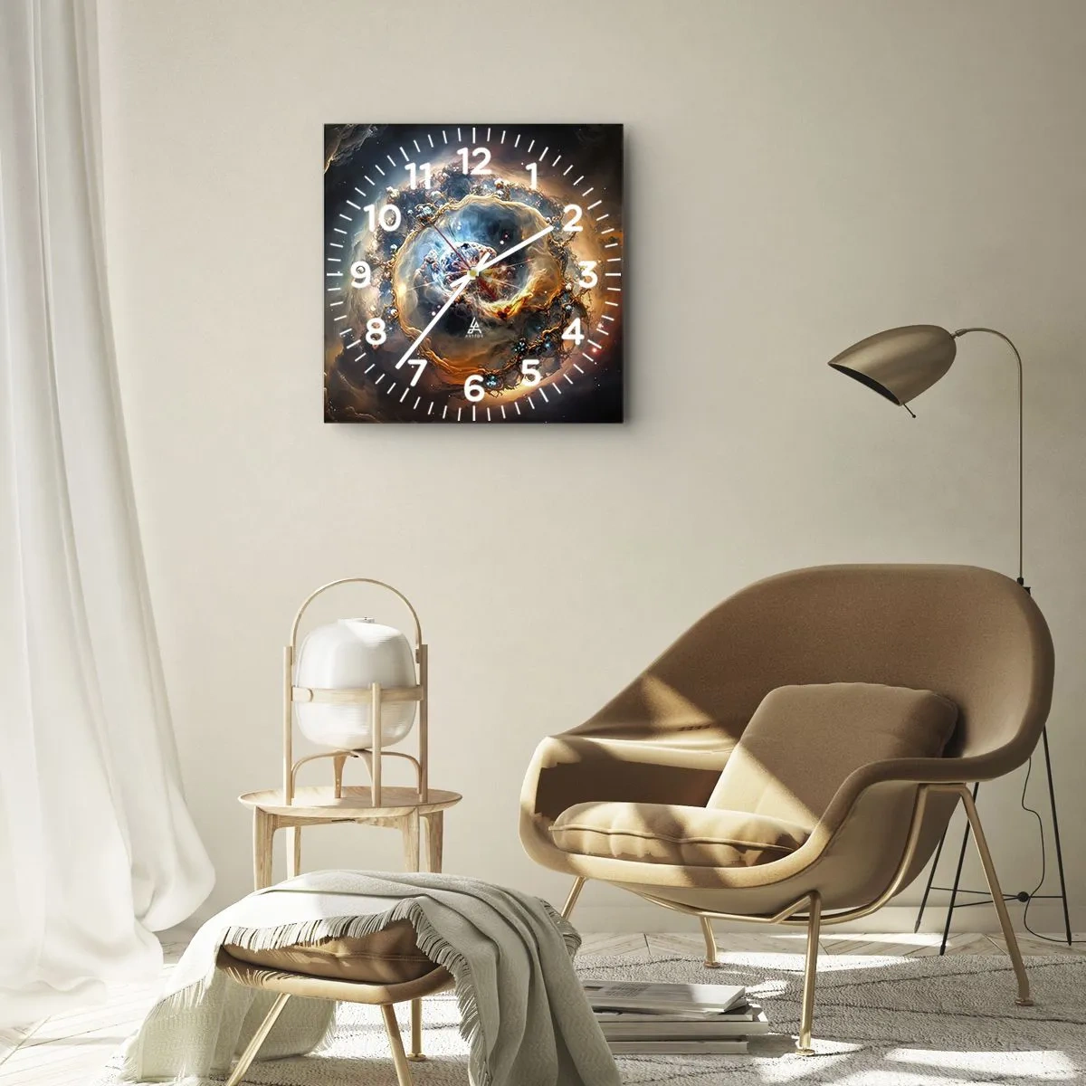 Horloge murale - Pendule murale - Le début - 40x40 cm