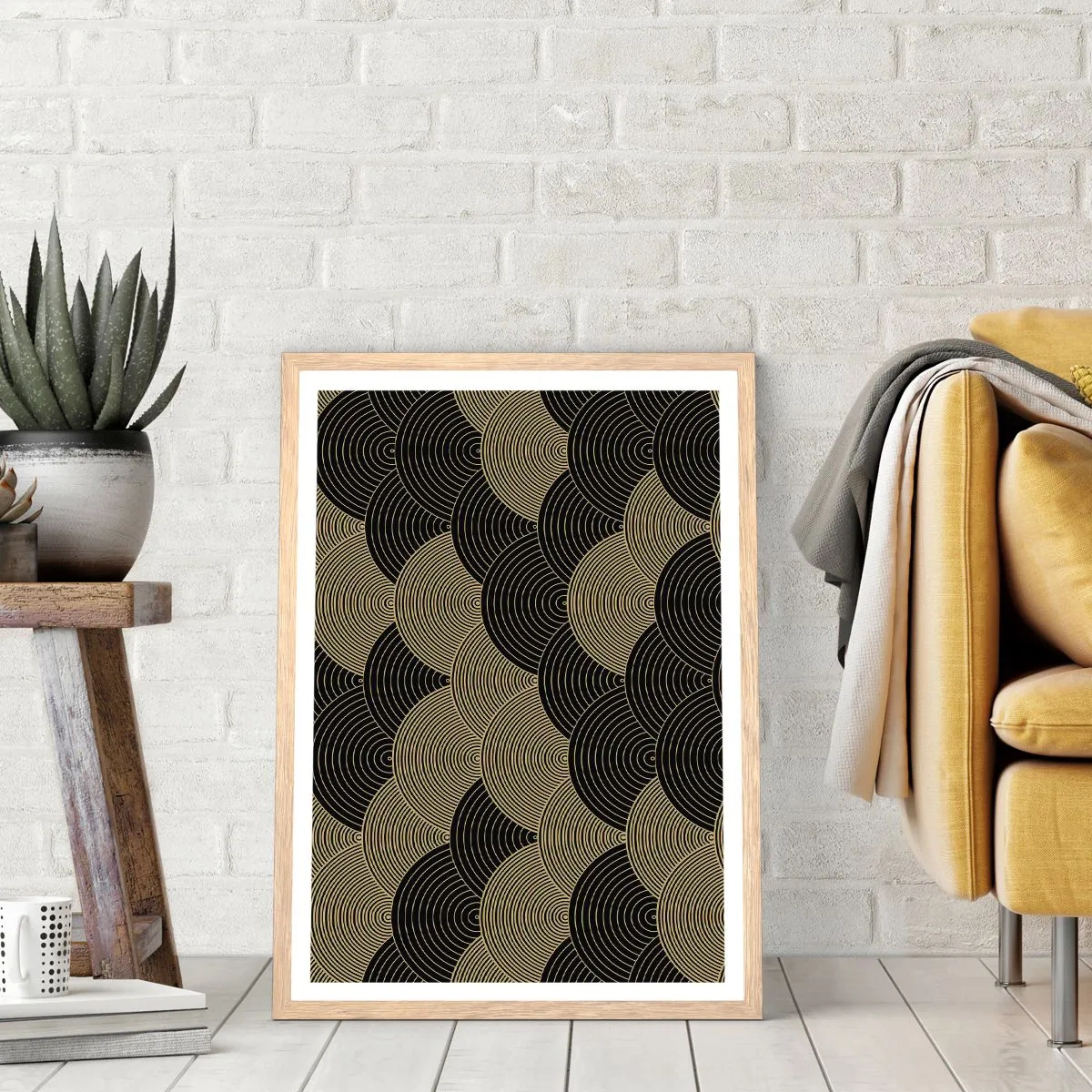 Affiche dans un chêne clair - Poster - Unité dans la multiplicité - 70x100 cm