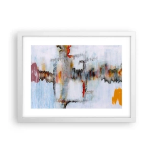 Affiche dans un cadre blanc - Poster - Un bâton sur l'eau - 40x30 cm