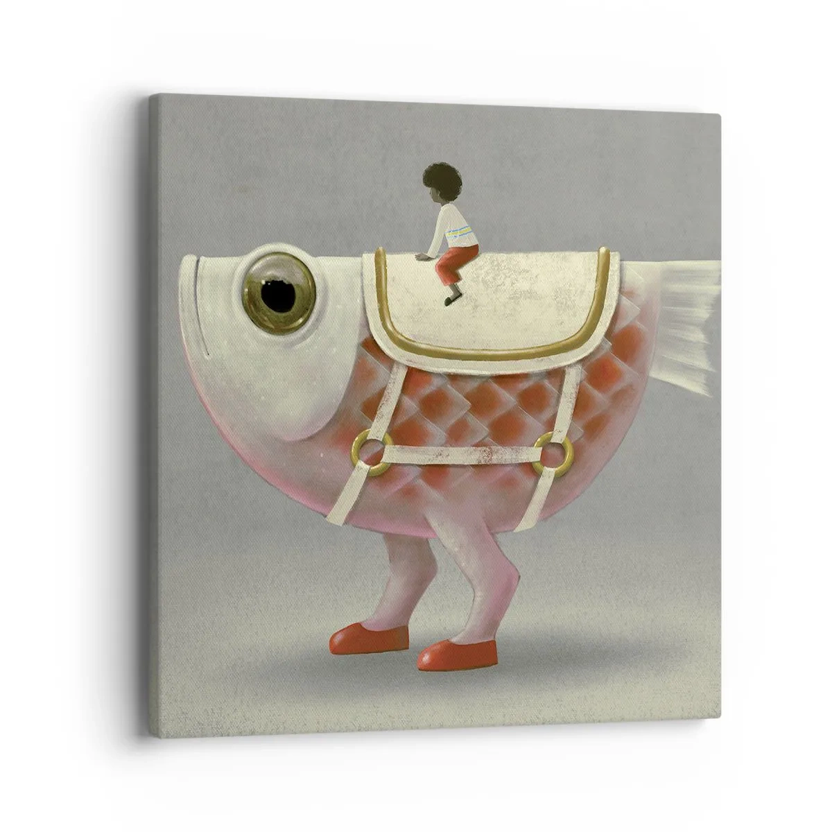 Impression sur toile - Image sur toile - Le cavalier poisson - 40x40 cm