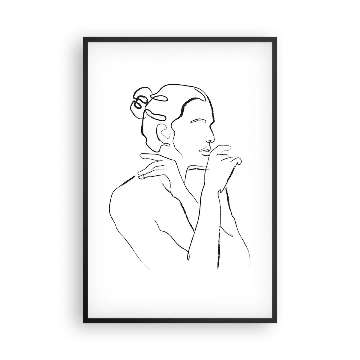 Affiche dans un cadre noir - Poster - Nu : un mystère sensuel - 61x91 cm