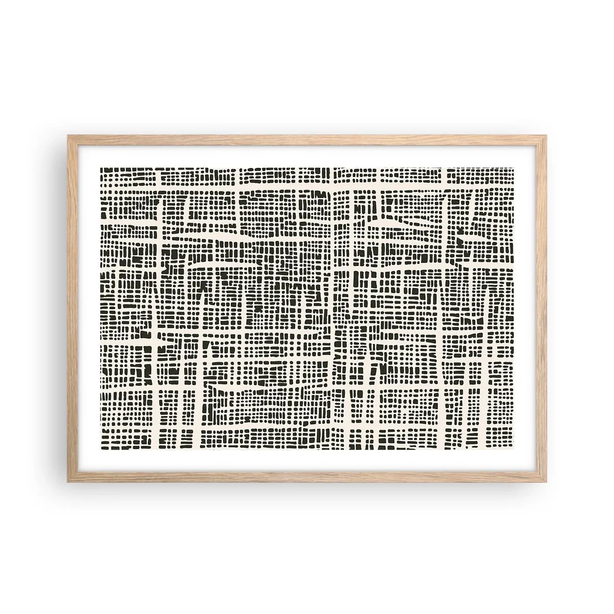 Affiche dans un chêne clair - Poster - Composition tissée - 70x50 cm