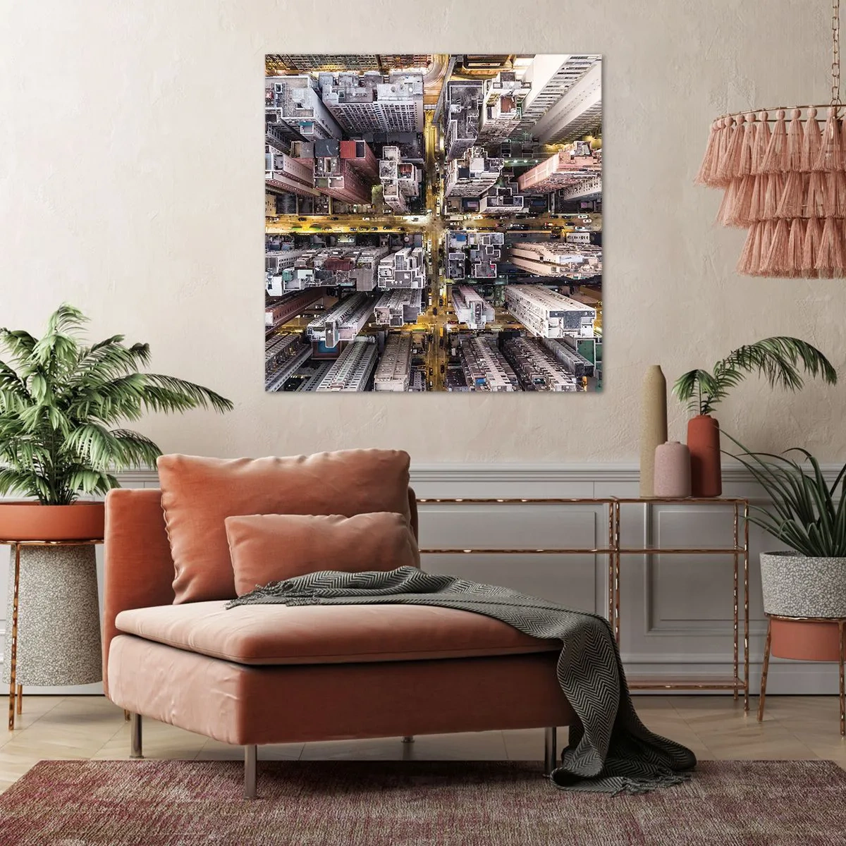 Impression sur toile - Image sur toile - Salutations de Hong-Kong - 30x30 cm