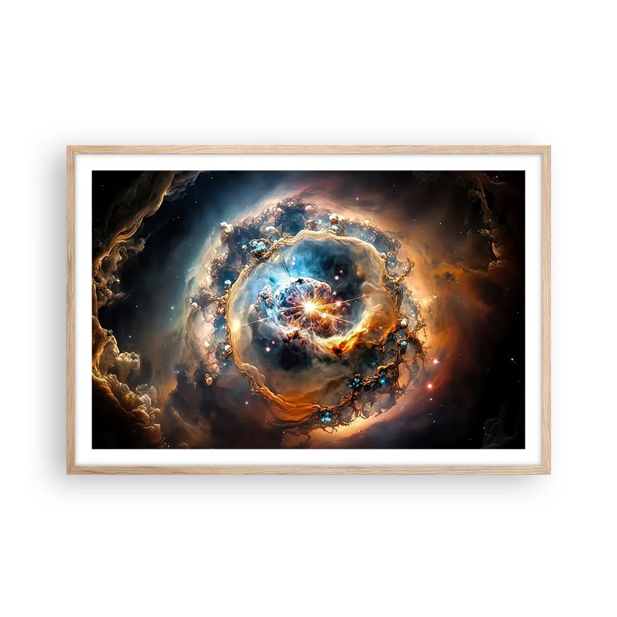 Affiche dans un chêne clair - Poster - Le début - 91x61 cm