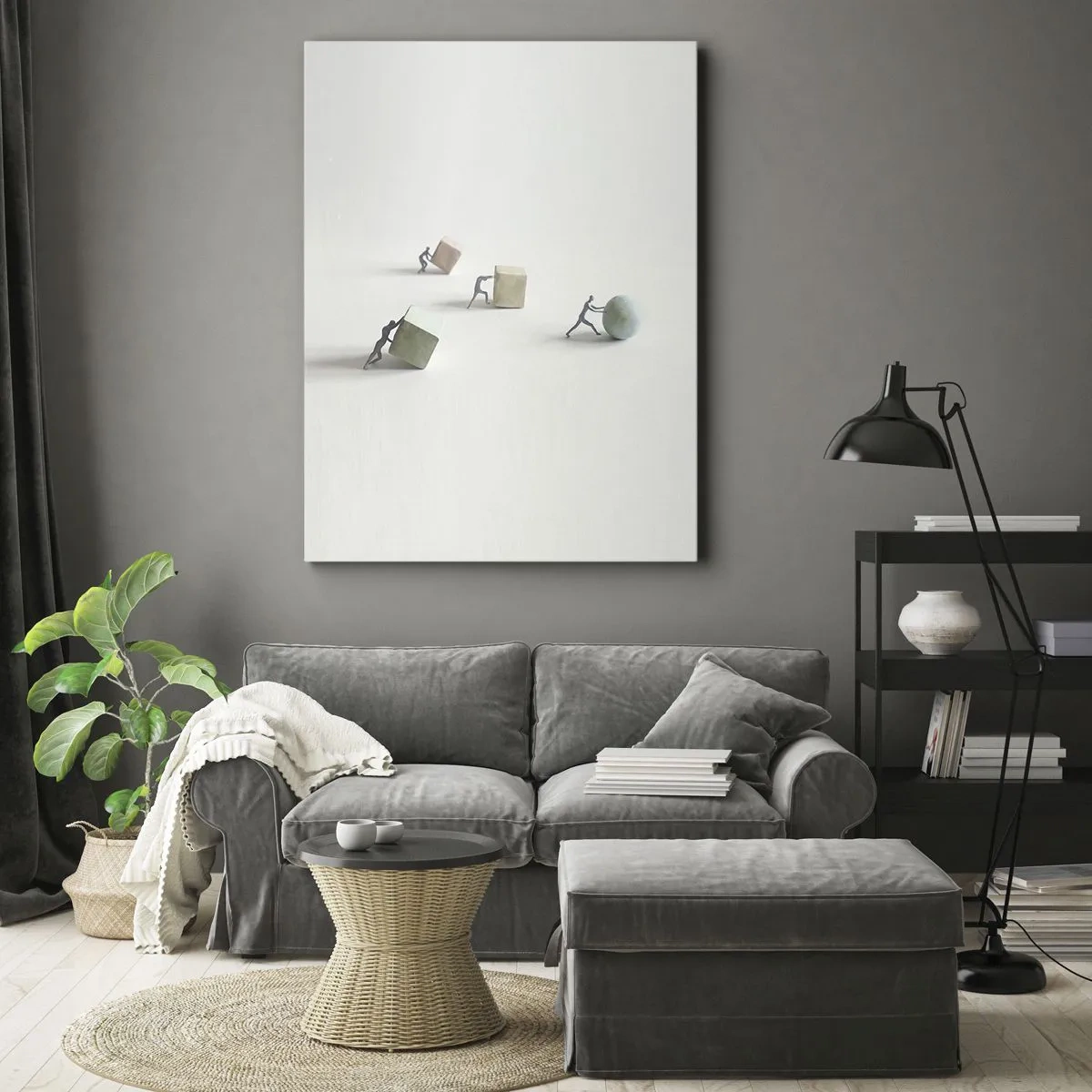 Impression sur toile - Image sur toile - Rien que la vie - 55x100 cm