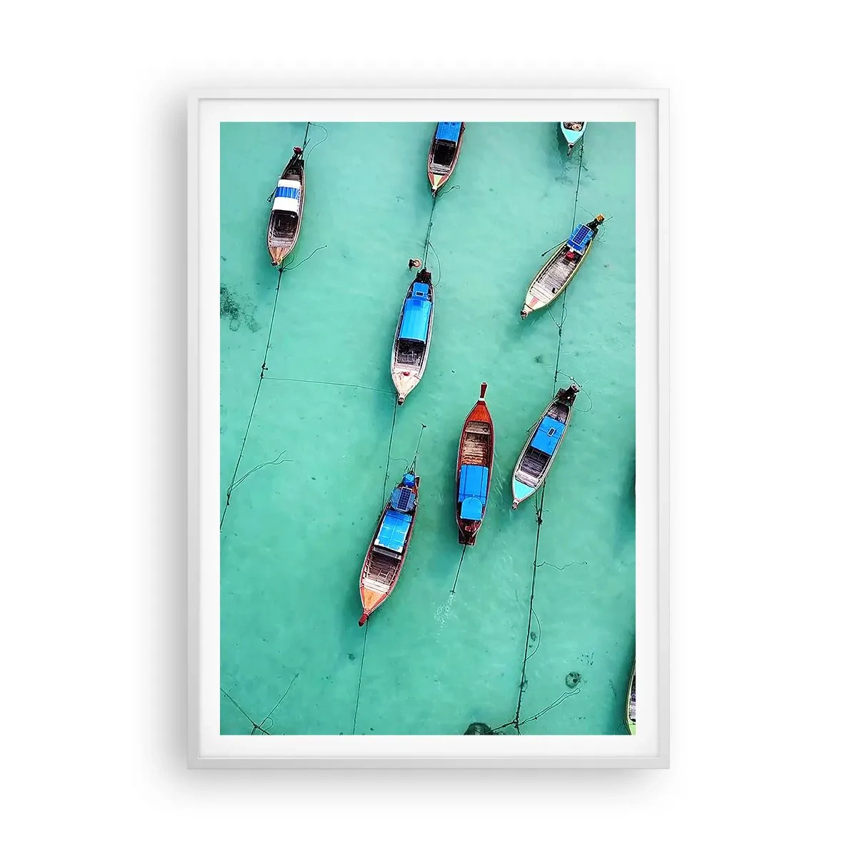 Affiche dans un cadre blanc - Poster - Dans une attente jouyeuse - 70x100 cm