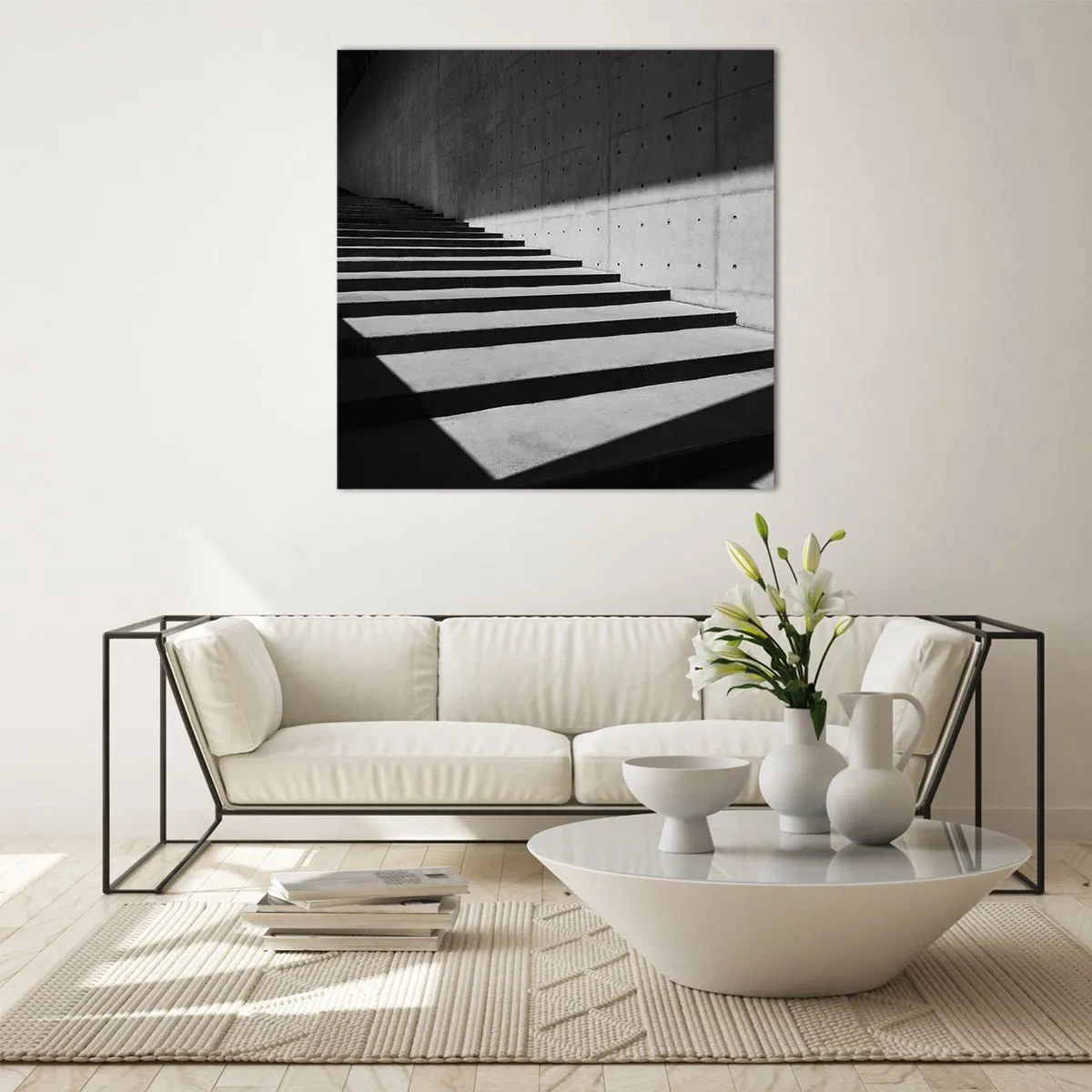 Impression sur verre - Image sur verre - La beauté brute du modernisme - 50x50 cm