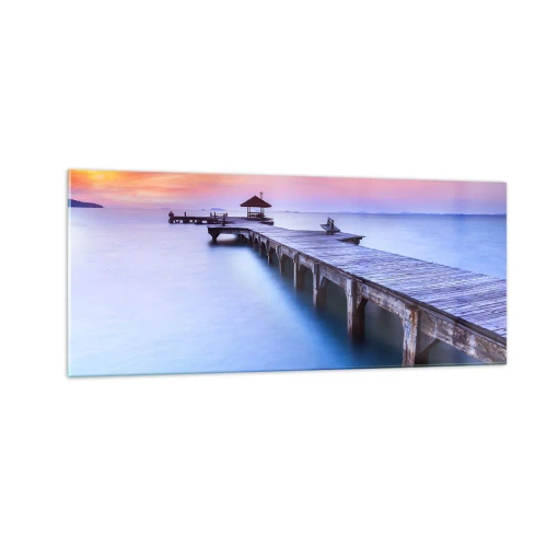 Impression sur verre - Image sur verre - Une mer de calme jusqu'à l'horizon - 100x40 cm