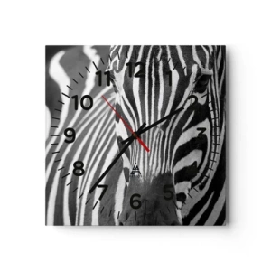 Horloge murale - Pendule murale - Le monde est noir et blanc - 30x30 cm