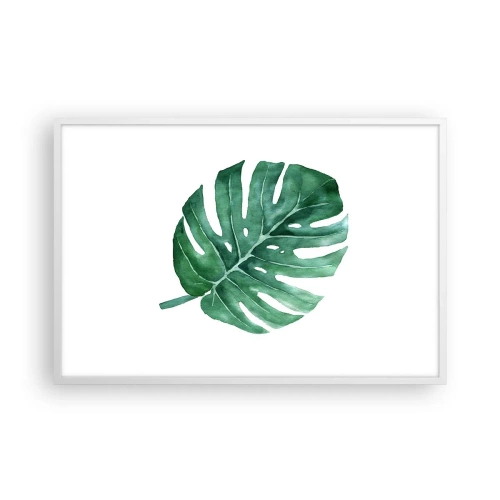 Affiche dans un cadre blanc - Poster - Concept vert - 91x61 cm