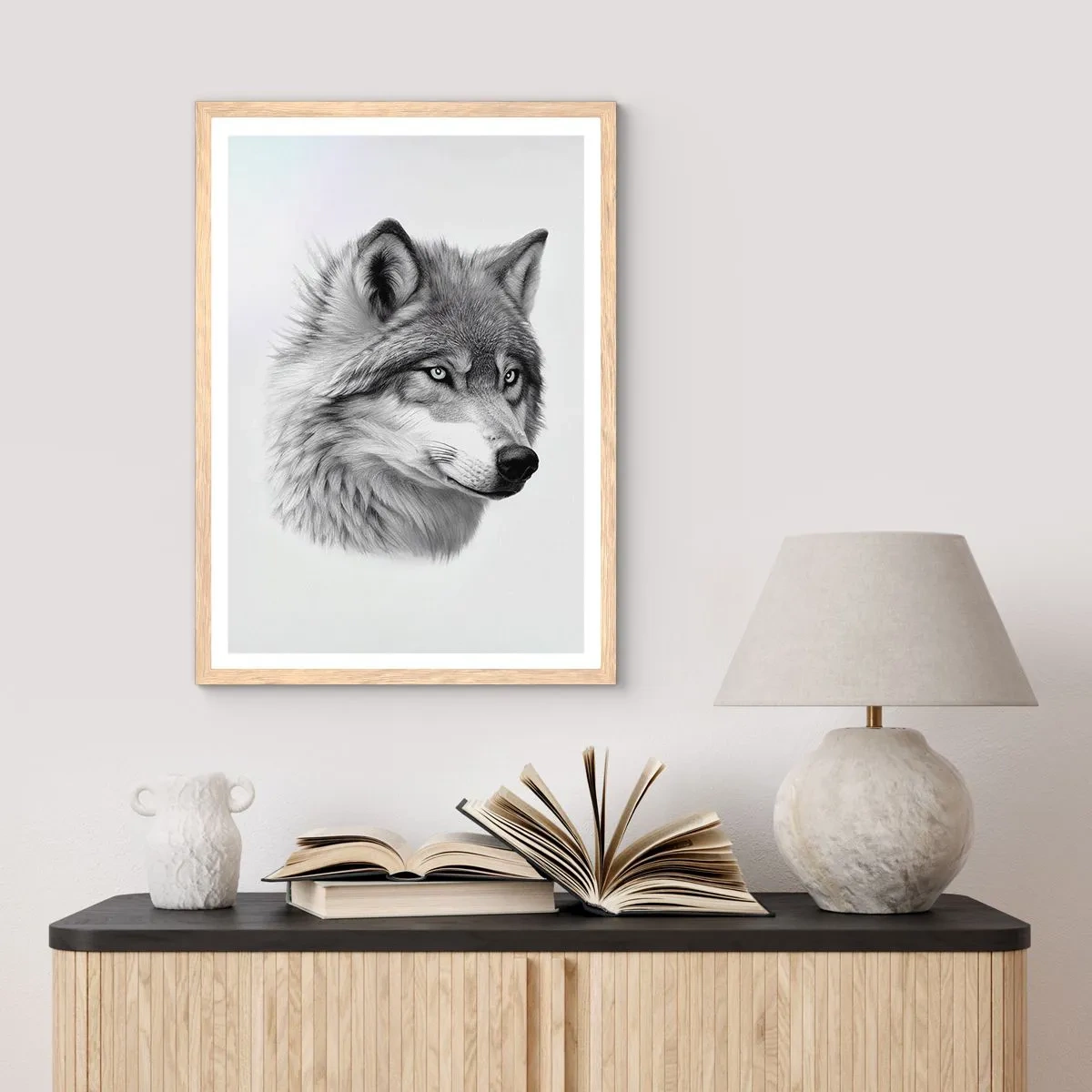 Affiche dans un chêne clair - Poster - Alpha – sans aucun doute - 70x100 cm