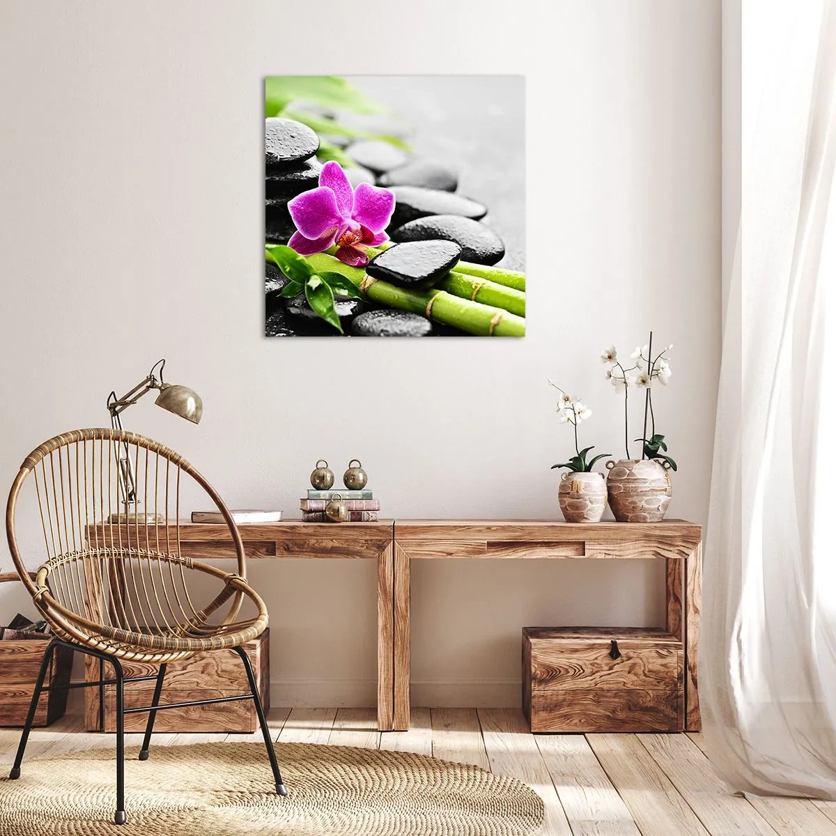 Impression sur toile - Image sur toile - Dans un équilibre de calme - 60x60 cm