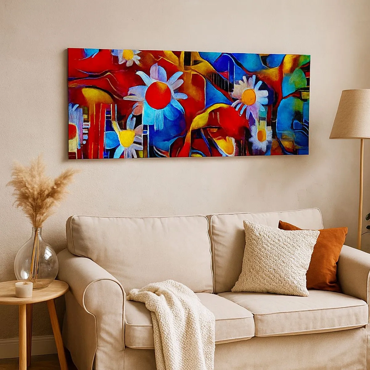 Impression sur toile - Image sur toile - Les couleurs de la vie - 100x40 cm