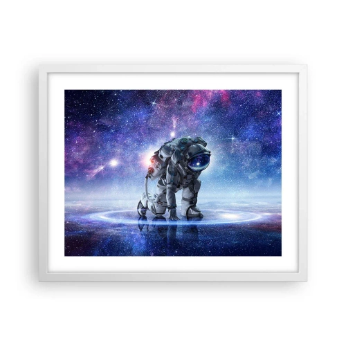 Affiche dans un cadre blanc - Poster - Le ciel étoilé au dessus de moi - 50x40 cm