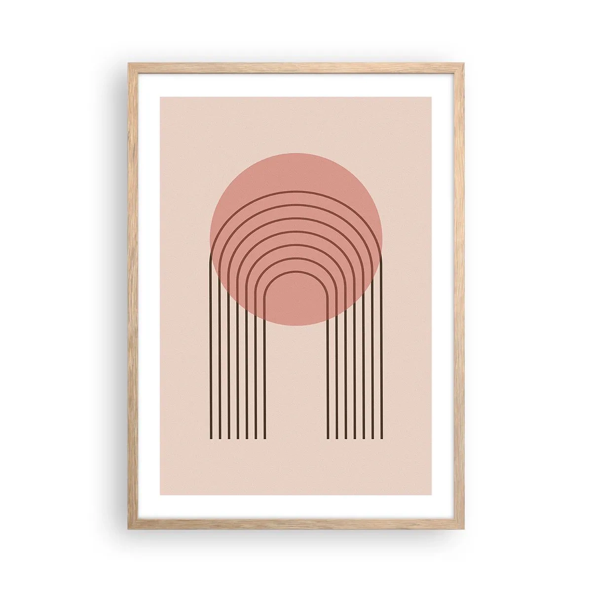 Affiche dans un chêne clair - Poster - Attraction irrésistible - 50x70 cm