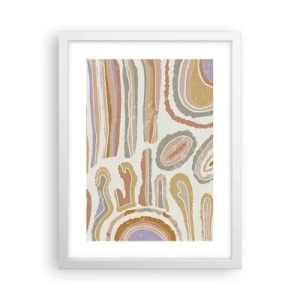Affiche dans un cadre blanc - Poster - Coupes transversales colorées - 30x40 cm