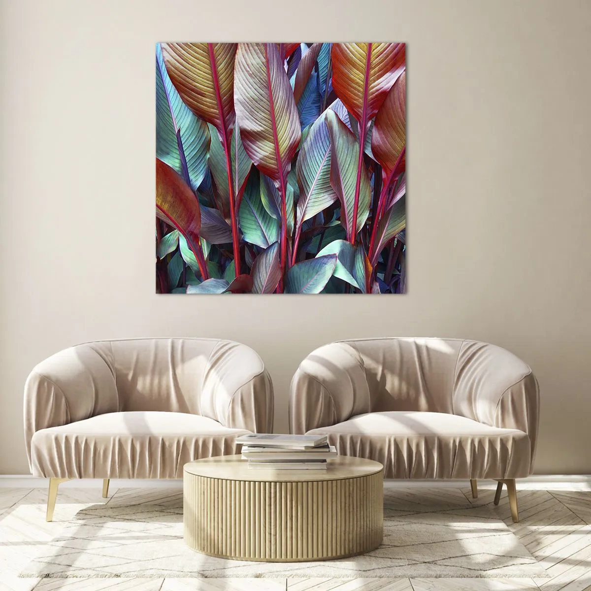 Impression sur verre - Image sur verre - Un fourré coloré - 60x60 cm