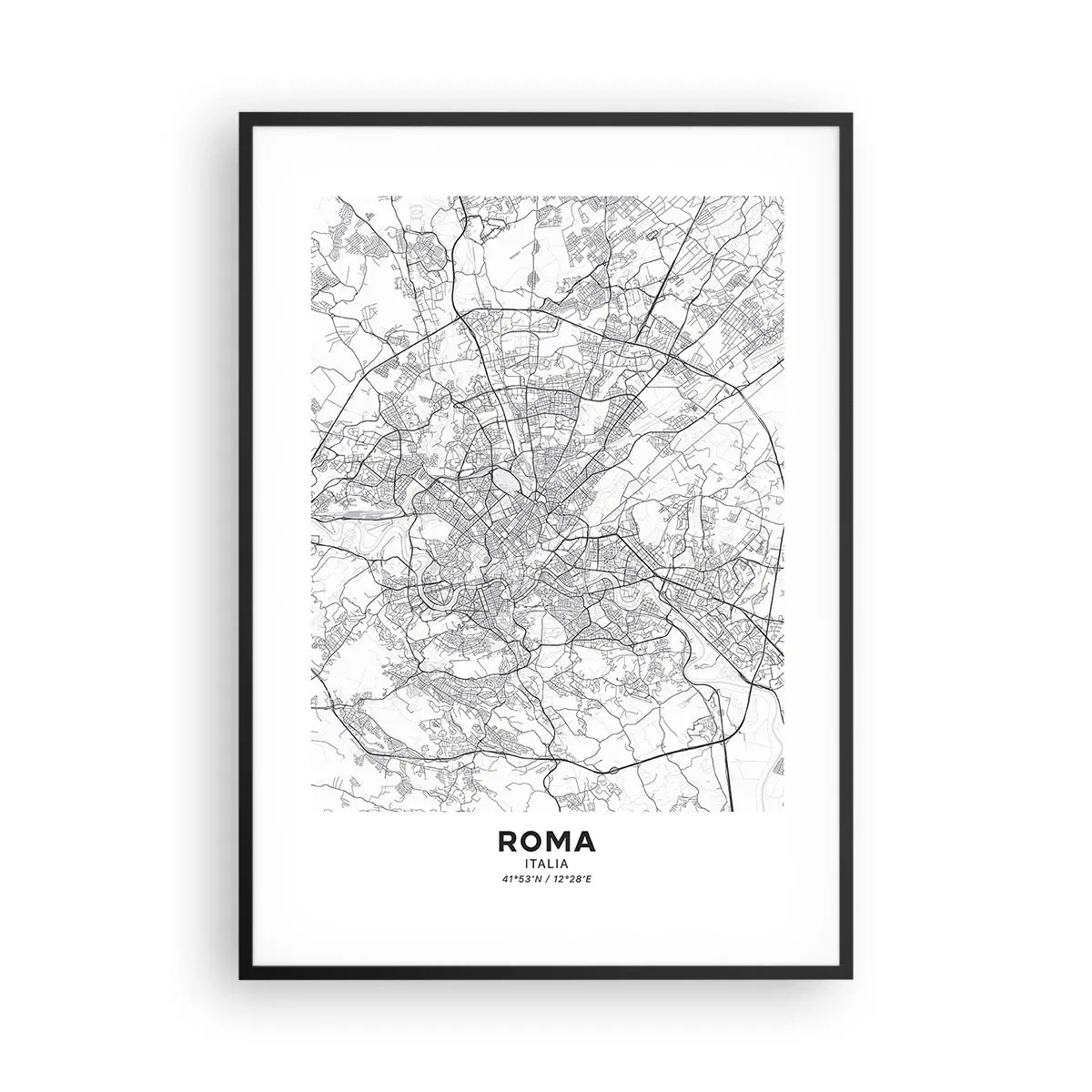 Affiche dans un cadre noir - Poster - Cercle romain - 70x100 cm