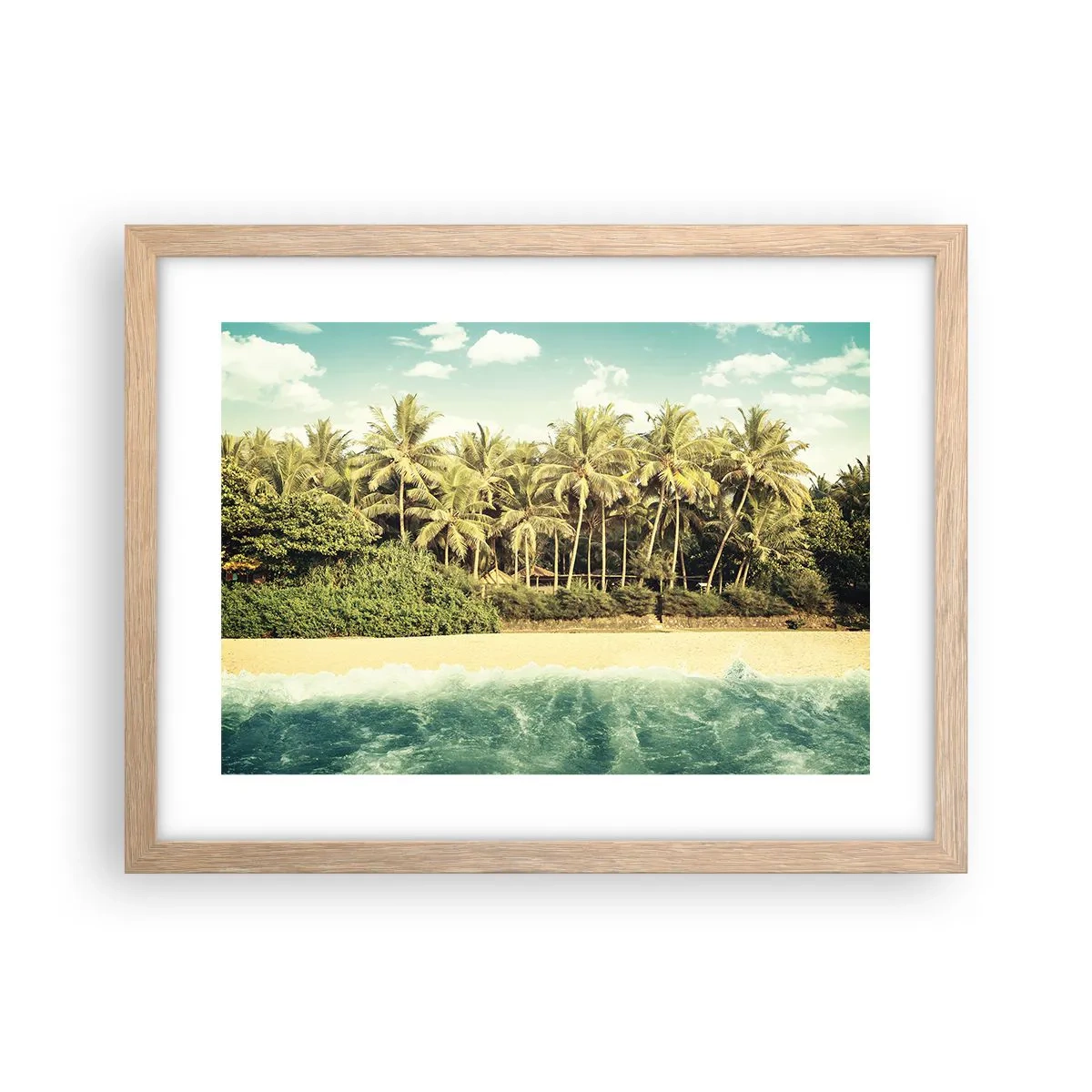 Affiche dans un chêne clair - Poster - Peut-être ici? - 40x30 cm